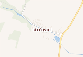 Bělčovice v obci Dešná - mapa části obce