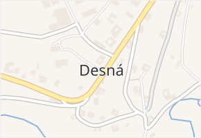Desná v obci Desná - mapa části obce