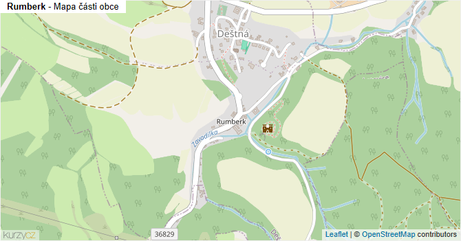 Rumberk - mapa části obce