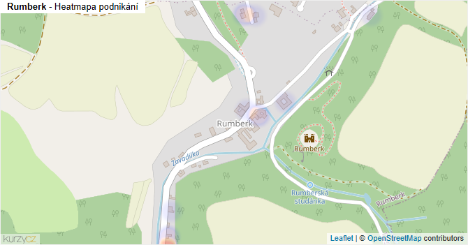 Rumberk - mapa podnikání