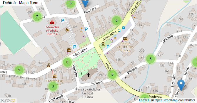 Deštná - mapa firem