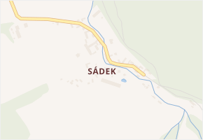 Sádek v obci Deštnice - mapa části obce