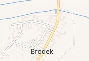 Brodek v obci Dětenice - mapa části obce