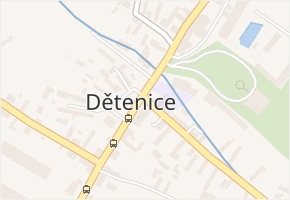 Dětenice v obci Dětenice - mapa části obce