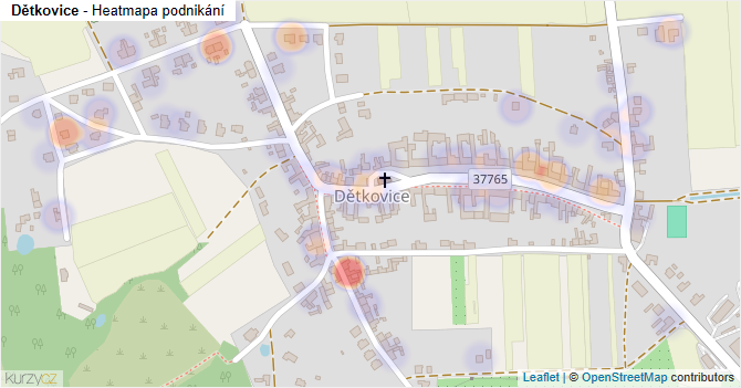Dětkovice - mapa podnikání