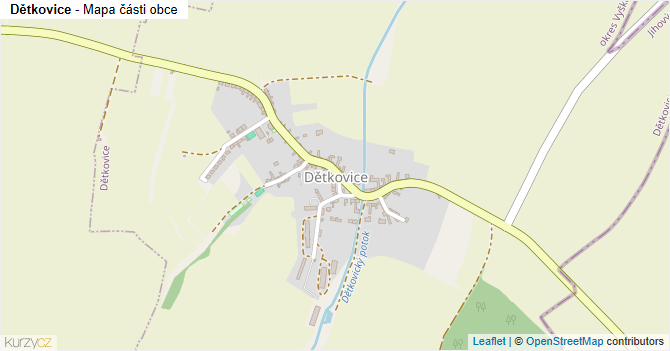 Dětkovice - mapa části obce