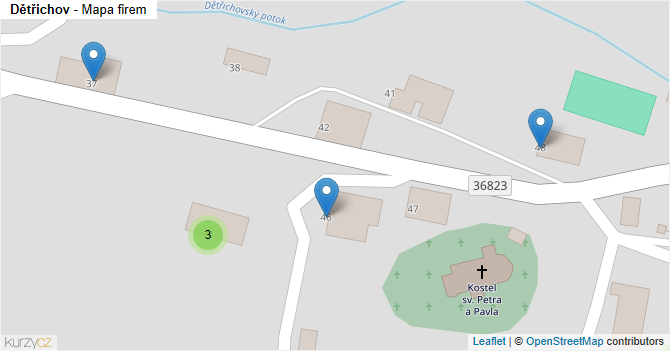 Dětřichov - mapa firem