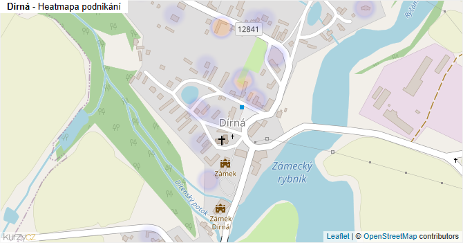 Dírná - mapa podnikání
