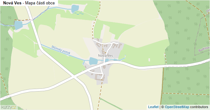 Nová Ves - mapa části obce