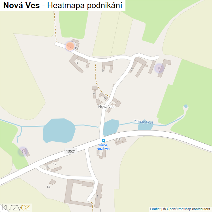 Mapa Nová Ves - Firmy v části obce.
