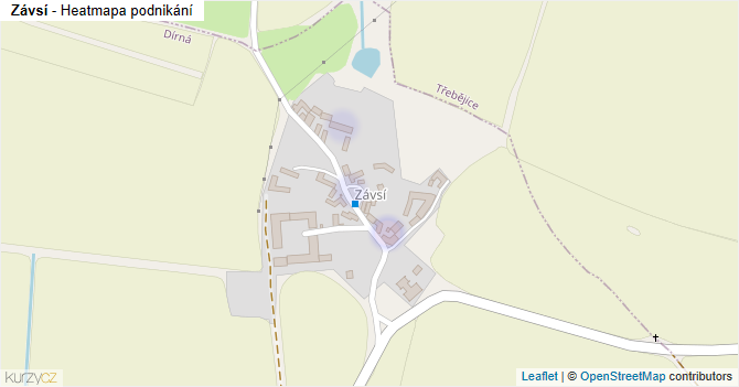 Závsí - mapa podnikání
