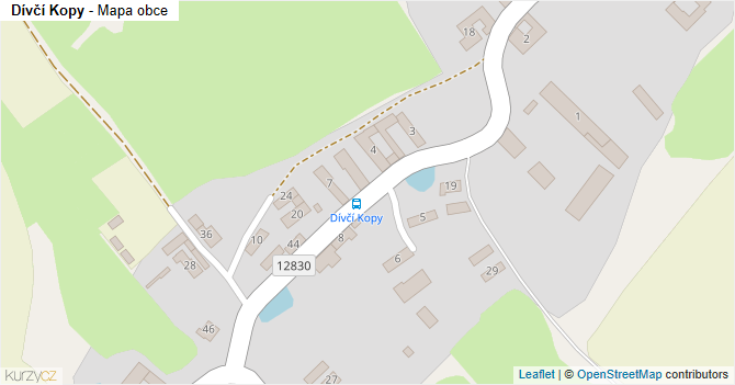 Dívčí Kopy - mapa obce