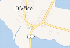 Dívčice v obci Dívčice - mapa části obce