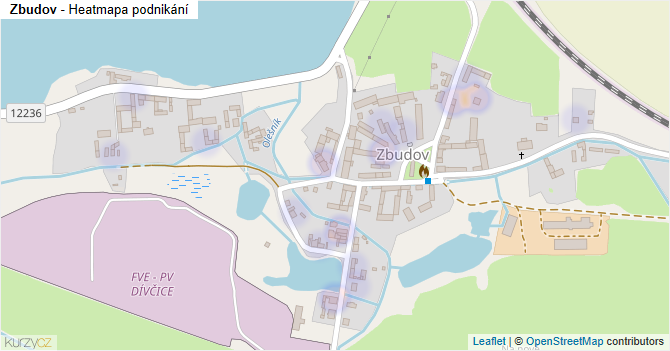 Zbudov - mapa podnikání