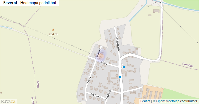 Severní - mapa podnikání