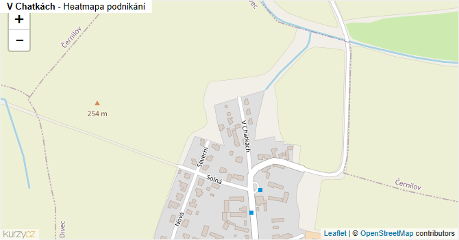 V Chatkách - mapa podnikání