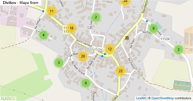 Divišov - mapa firem