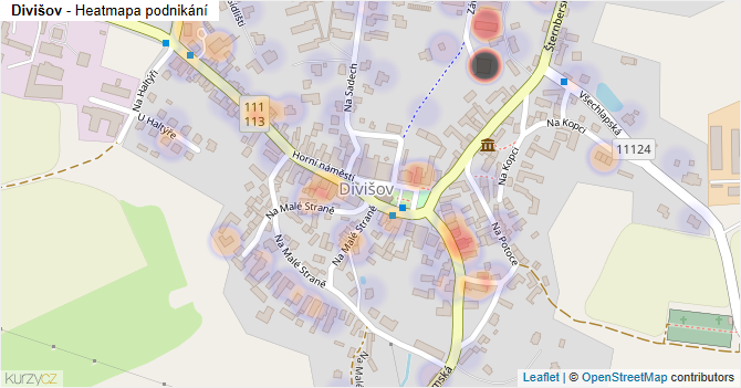 Divišov - mapa podnikání