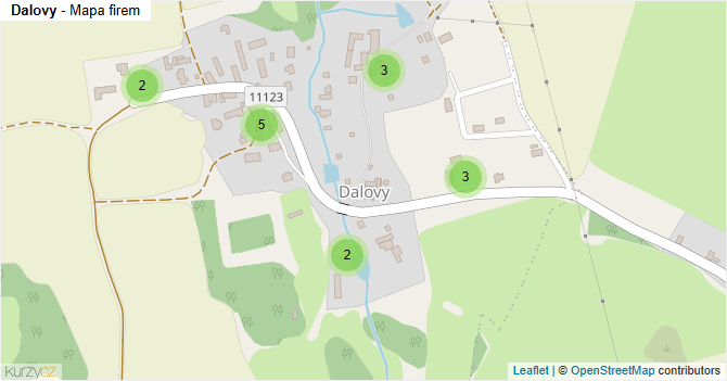 Dalovy - mapa firem