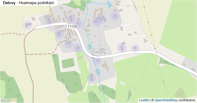 Dalovy - mapa podnikání