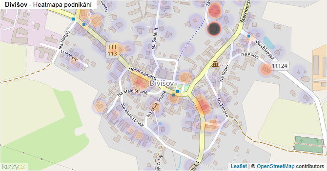 Divišov - mapa podnikání