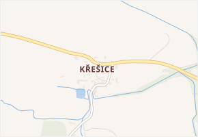 Křešice v obci Divišov - mapa části obce