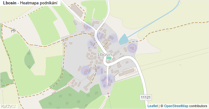 Lbosín - mapa podnikání