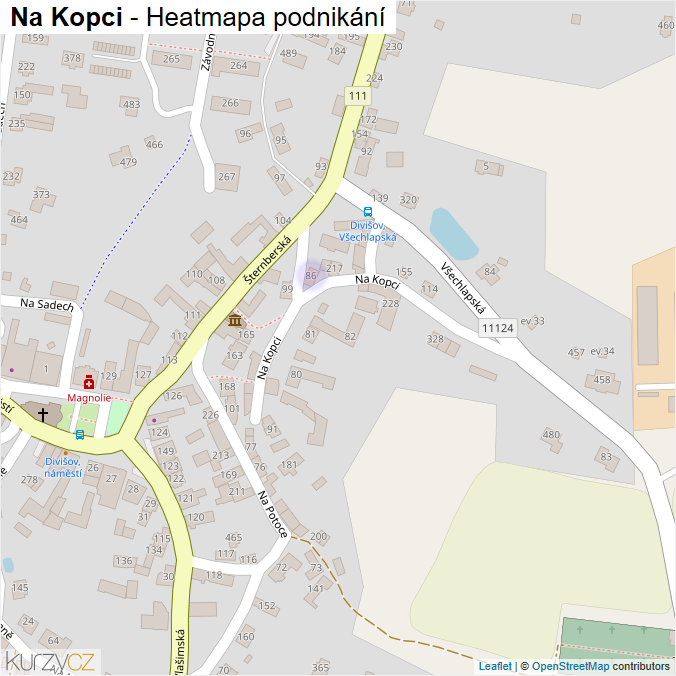 Mapa Na Kopci - Firmy v ulici.