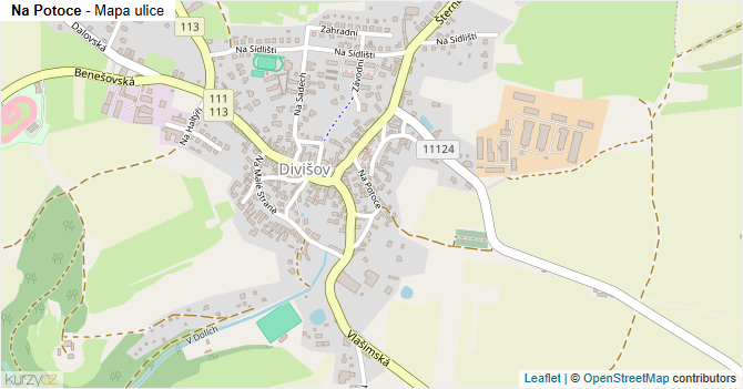 Na Potoce - mapa ulice