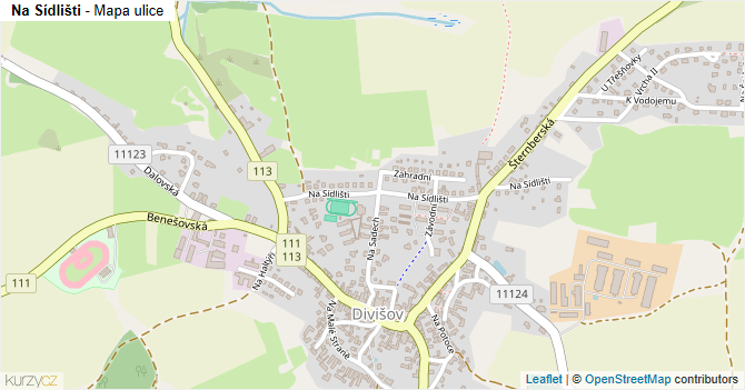 Na Sídlišti - mapa ulice