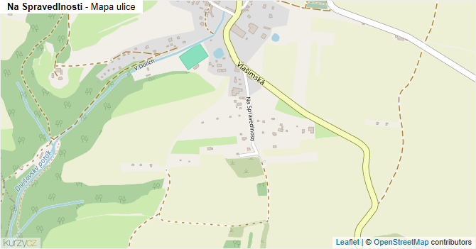 Na Spravedlnosti - mapa ulice