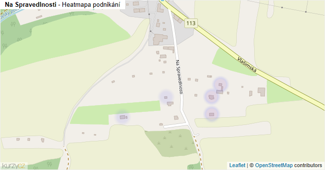Na Spravedlnosti - mapa podnikání