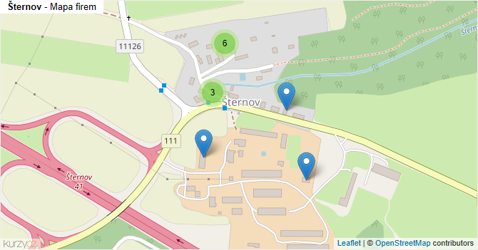 Šternov - mapa firem