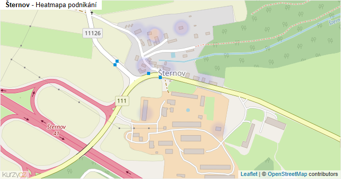 Šternov - mapa podnikání