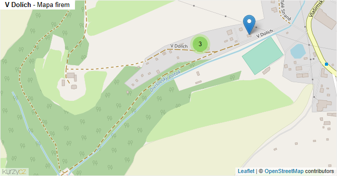 V Dolích - mapa firem