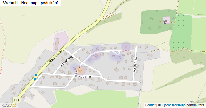 Vrcha II - mapa podnikání
