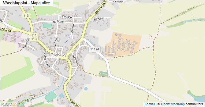 Všechlapská - mapa ulice