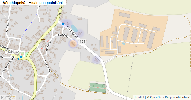 Všechlapská - mapa podnikání