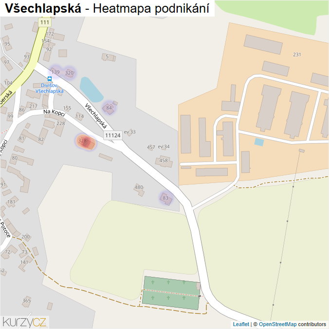 Mapa Všechlapská - Firmy v ulici.