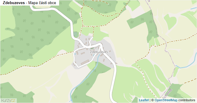 Zdebuzeves - mapa části obce