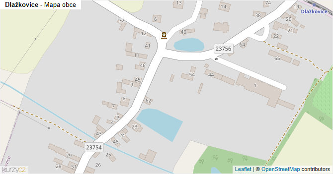 Dlažkovice - mapa obce