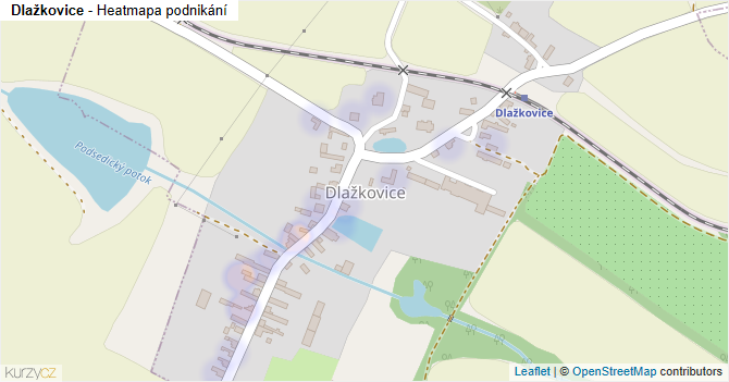 Dlažkovice - mapa podnikání