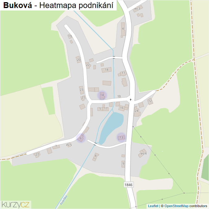Mapa Buková - Firmy v části obce.