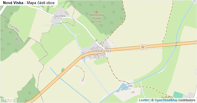 Nová Víska - mapa části obce