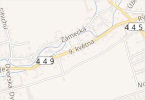9. května v obci Dlouhá Loučka - mapa ulice