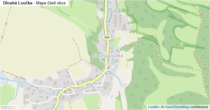 Dlouhá Loučka - mapa části obce