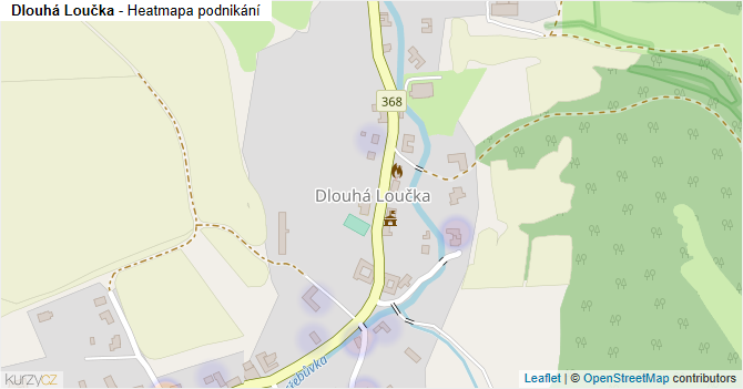Dlouhá Loučka - mapa podnikání