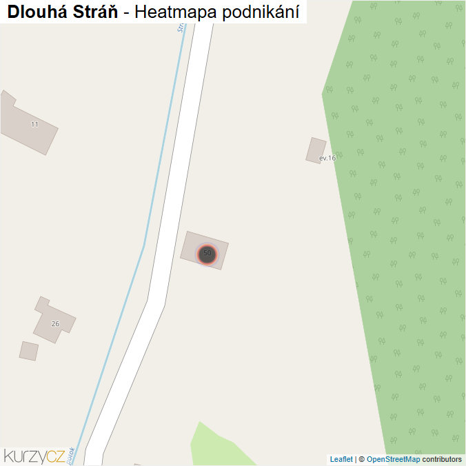 Mapa Dlouhá Stráň - Firmy v obci.