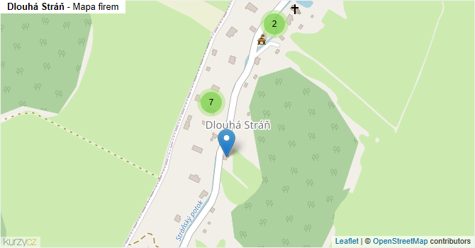 Dlouhá Stráň - mapa firem