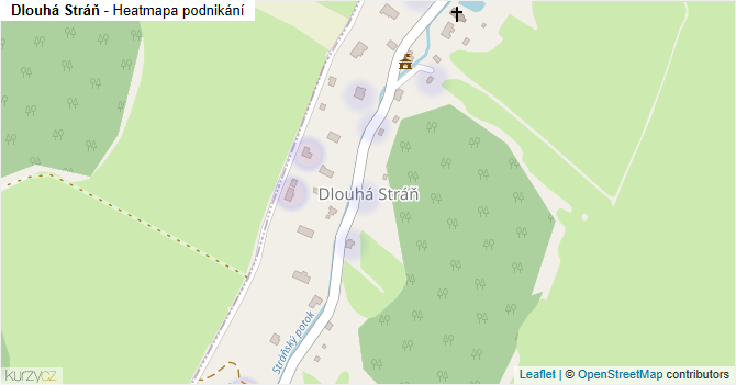 Dlouhá Stráň - mapa podnikání